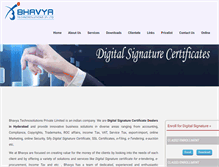 Tablet Screenshot of bhavyatech.com